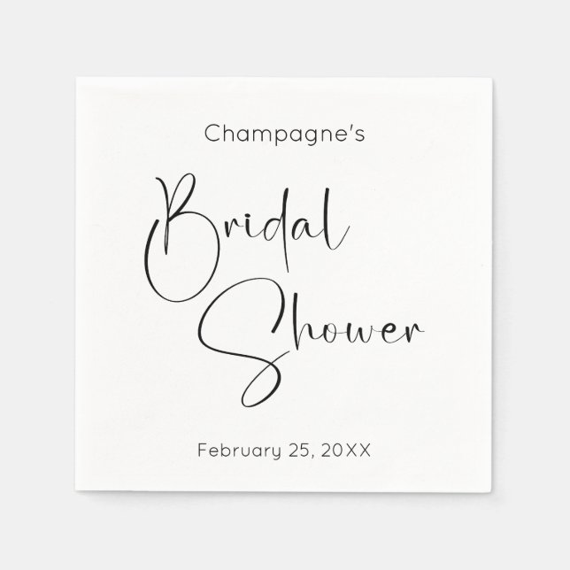 Modern Bröllopsfest För Bruden Pappersservett (Framsidan)