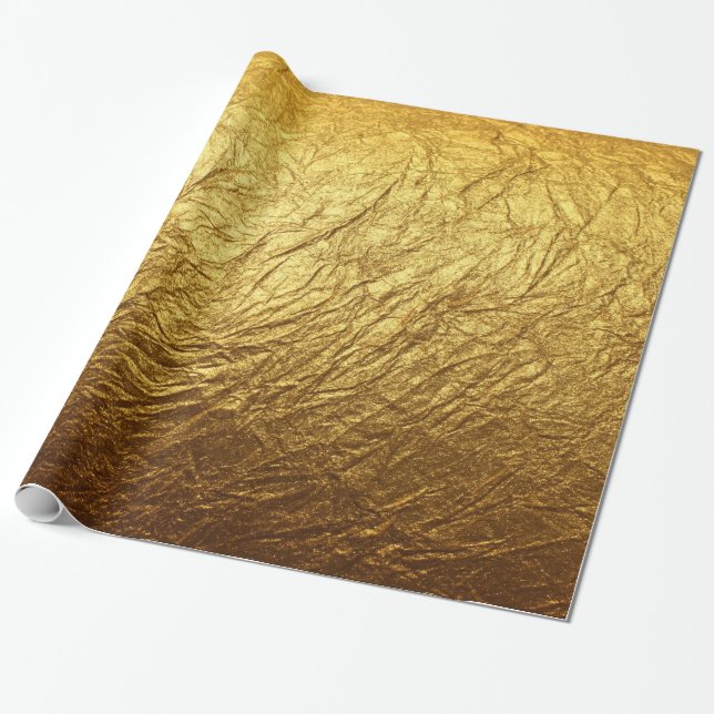 Modern Bröllopsfest i Faux Gold Foil Presentpapper (Utrullad)