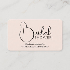 Modern Bröllopsfest Registry Rosa Tilläggskort