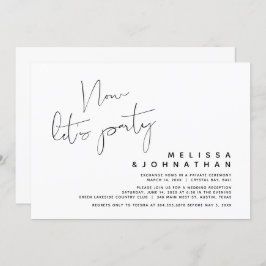 Modern Bröllopsflykt, Nu låt oss festa Inbjudningar