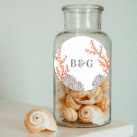 Modern bröllopsförmån för Coral Watercolor Beach W Runt Klistermärke<br><div class="desc">En modern koralleformgivning i bröllop. En strandplan som användor vattenfärgkoraller för att skapa en elegant sommardesign i bröllop. En charmig korall- och grått-tropisk stranddesign med klassskripttypografi. En elegant kuststrand förespråkade bröllopssymboler med modernt inslag. Det finns också möjlighet att matcha korallbröllop och andra kontorsartiklar.</div>