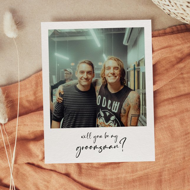 Modern Bröllopsfoto kort för best man (Skapare uppladdad)
