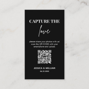Modern Bröllopsfotografering Fånga Kärleken Qr Kod Tilläggskort
