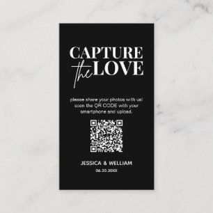 Modern Bröllopsfotografering Fånga Kärleken Qr Kod Tilläggskort