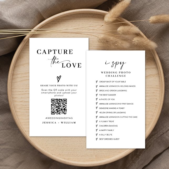 Modern Bröllopsfotografering Fånga Kärleken Qr Kod Tilläggskort (Skapare uppladdad)