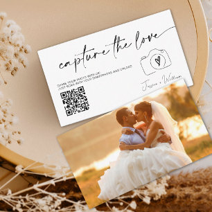 Modern Bröllopsfotografering Fånga kärleken Qr-kod Tilläggskort