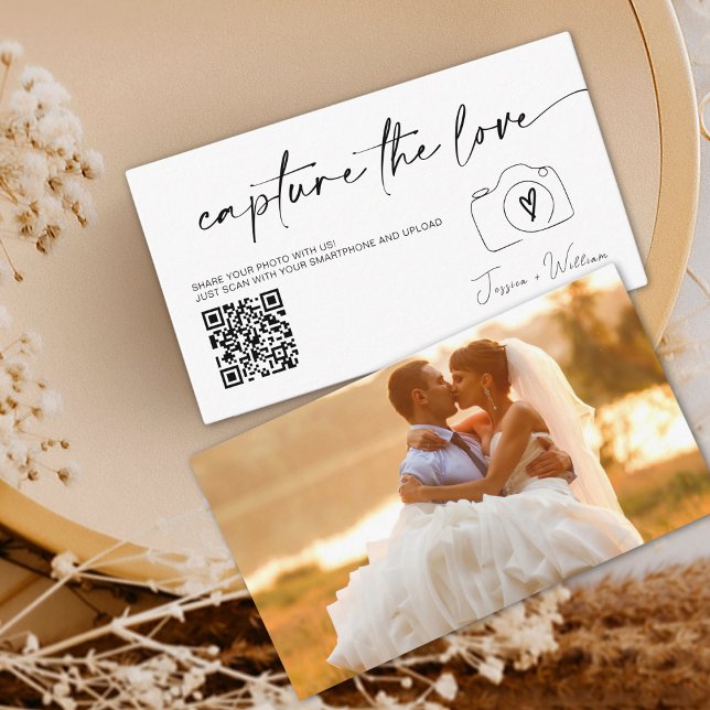 Modern Bröllopsfotografering Fånga kärleken Qr-kod Tilläggskort (Skapare uppladdad)