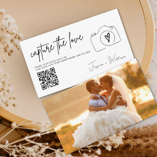 Modern Bröllopsfotografering Fånga kärleken Qr Kod Tilläggskort