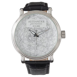 Modern Bröllopsgåve med Monogram Armbandsur