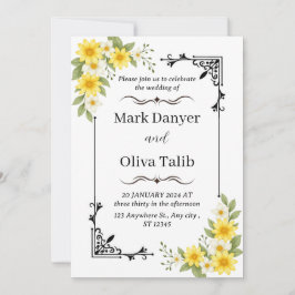 Modern bröllopsinbjudan | Elegant och Anpassade Inbjudningar