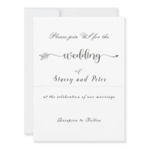 Modern bröllopsinbjudan