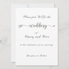 Modern bröllopsinbjudan inbjudningar