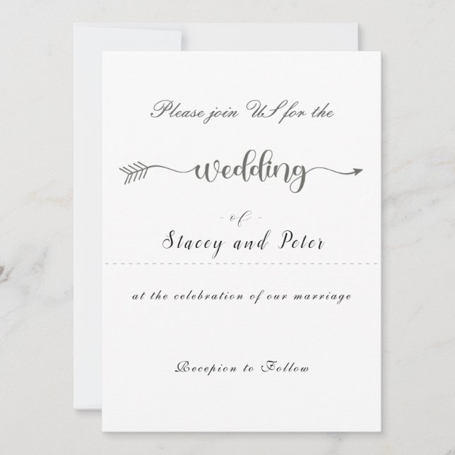 Modern bröllopsinbjudan inbjudningar (Framsida)