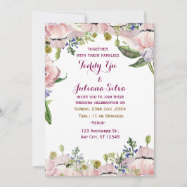 Modern bröllopsinbjudan inbjudningar