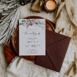 Modern bröllopsinbjudan inbjudningar<br><div class="desc">Detta moderna kort från bröllop har en varm, minimalistisk utformning. Framsidan har en livlig skripttext ovanför ditt första namn och datum. På baksidan har vi satt bakgrunden som öppen, så att färg i pappra kommer att som bas för färg. Du kan välja ett färg för bakgrunden om du vill. Du...</div>