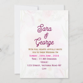 Modern bröllopsinbjudan inbjudningar