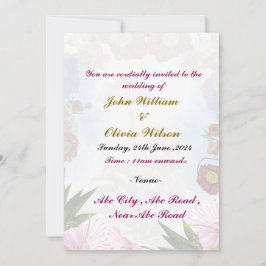 Modern bröllopsinbjudan inbjudningar