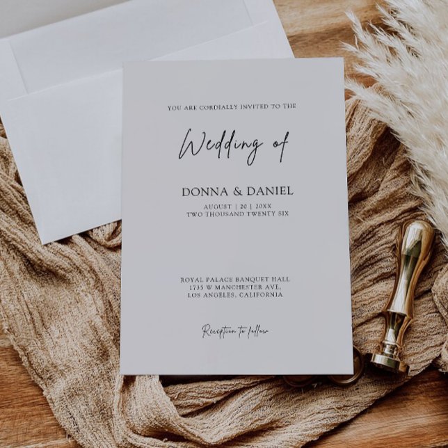 Modern Bröllopsinbjudan-mall Inbjudningar (Modern Wedding Invites Template)