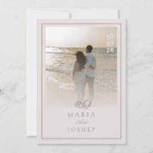 Modern Bröllopsinbjudan med fet datum-sida