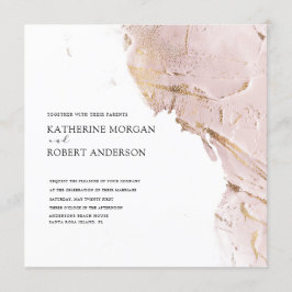 modern bröllopsinbjudan ro guld inbjudningar