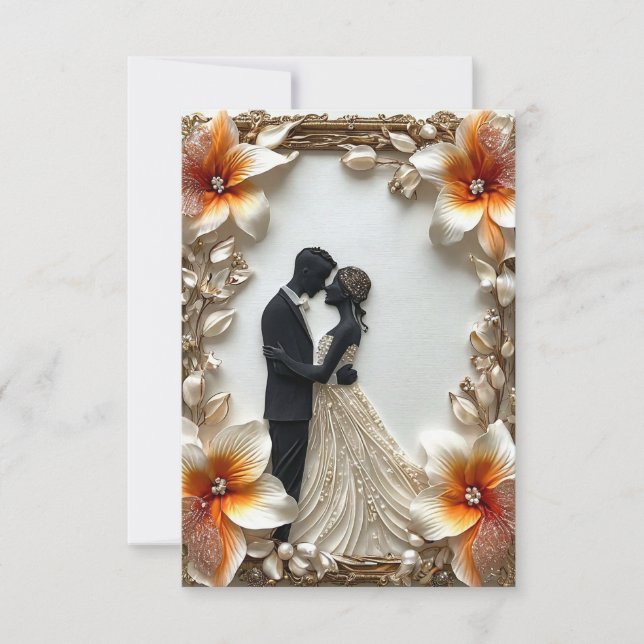 Modern Bröllopsinbjudan Spara Datumet (Framsida)