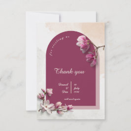 Modern bröllopsinbjudan tack kort