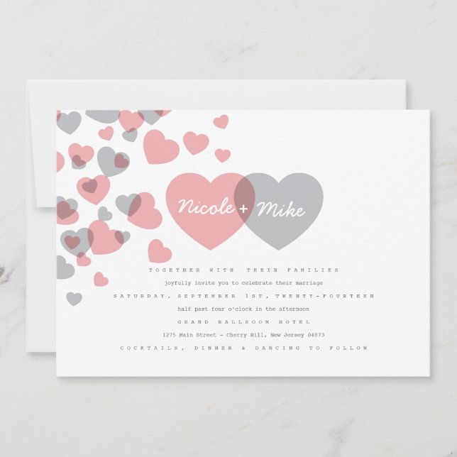 Modern bröllopsinbjudning inbjudningar (Framsida)