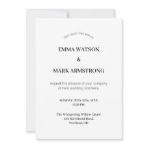 Modern bröllopsinbjudningsmall med foto