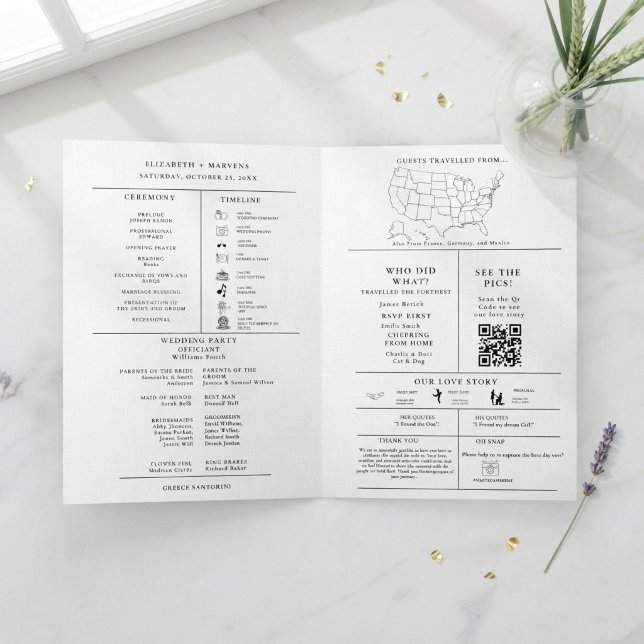Modern Bröllopsinformationsgrafikkatalog Program (Skapare uppladdad)