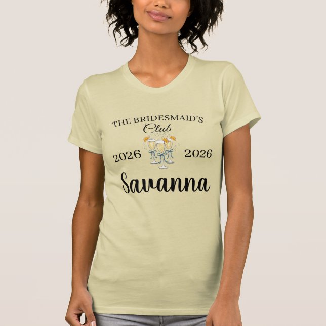 Modern Bröllopsklockor Brudtids-T-Shirt T Shirt (Framsida)