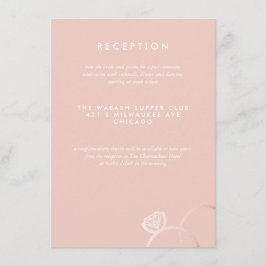 Modern bröllopskort i Ro Guld Ringar Tilläggskort