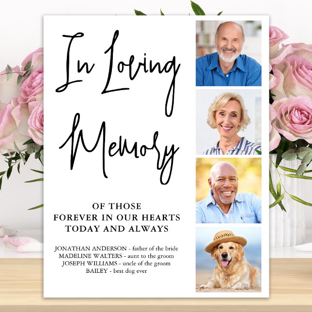 Modern Bröllopsminne Personlig Fotokollage Poster (Skapare uppladdad)