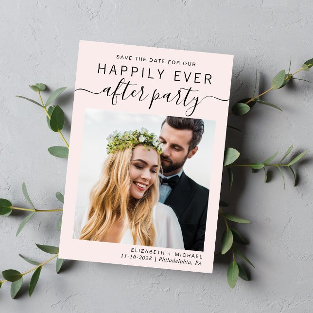 Modern bröllopsmottagning Foto Rosa Spara Datumet (Skapare uppladdad)
