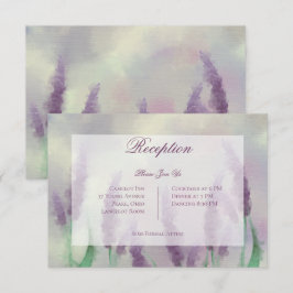 Modern bröllopsmottagning i Lilac Flower Fält Tilläggskort