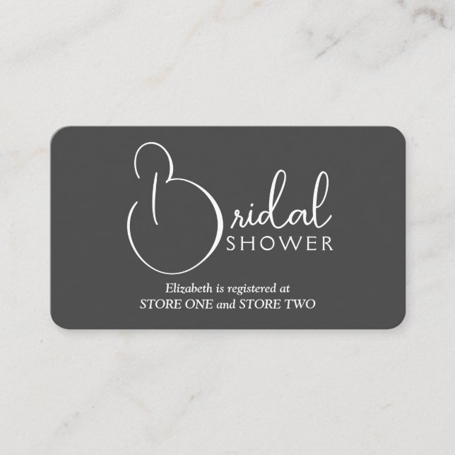 Modern Bröllopspresentregistrering Tilläggskort (Framsida)