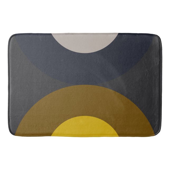 Modern Bronze Mustard Thunder i mitten av århundra Badrumsmatta (Framsidan)