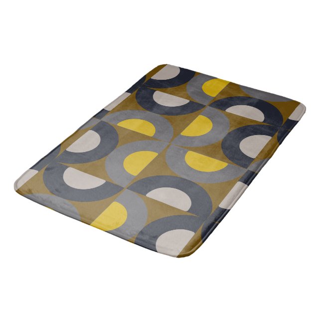 Modern Bronze Mustard Thunder i mitten av århundra Badrumsmatta (Vinklad)