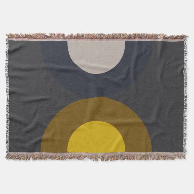 Modern Bronze Mustard Thunder i mitten av århundra Filt (Framsidan)