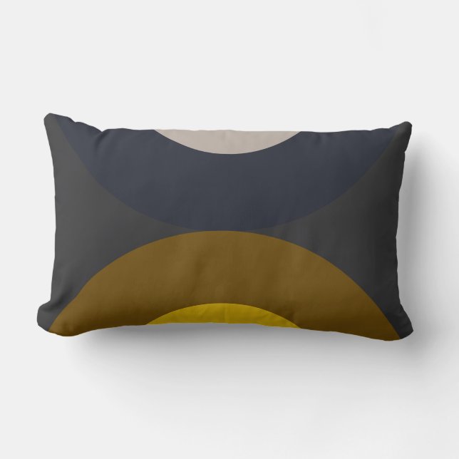 Modern Bronze Mustard Thunder i mitten av århundra Lumbarkudde (Framsida)