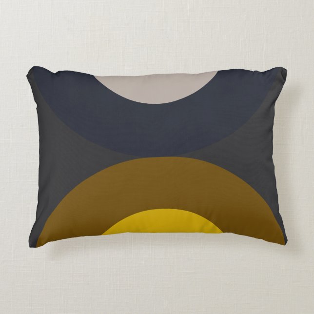 Modern Bronze Mustard Thunder i mitten av århundra Prydnadskudde (Framsidan)