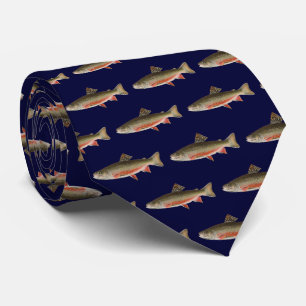 Modern Brook Trout Fish Navy Blue Fisherman Slips