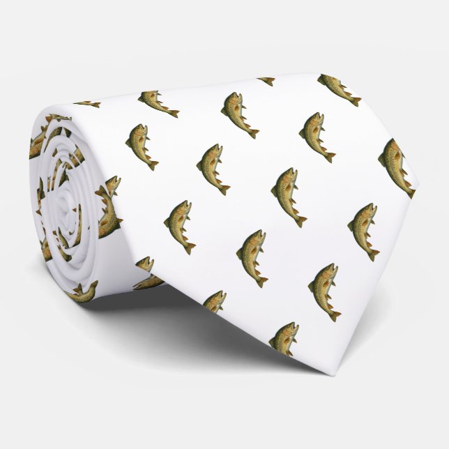 Modern Brook Trout Fish Navy Blue Fisherman Slips (Rullad)