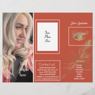 Modern Broschyr för ögonfransservice-session Reklamblad