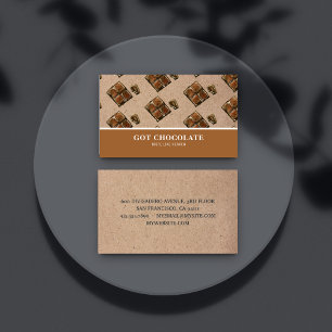Modern Brown Chocolate-Professionell Card Visitkort