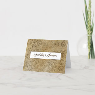 Modern Brown och Tan Granite Tack Kort