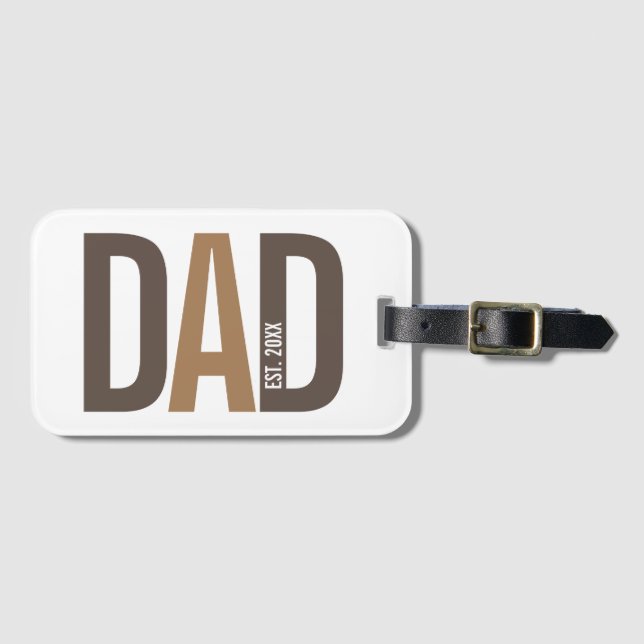 Modern Brown Personlig Pappa, etablerad Bagagebricka (Framsida horisontal)
