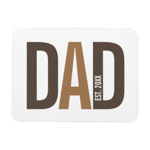 Modern Brown Personlig Pappa, etablerad Magnet