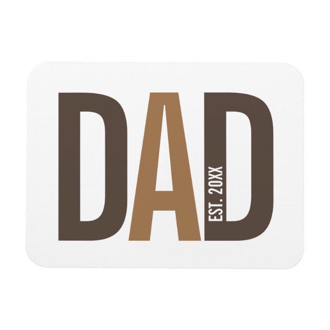 Modern Brown Personlig Pappa, etablerad Magnet (Horisontell)