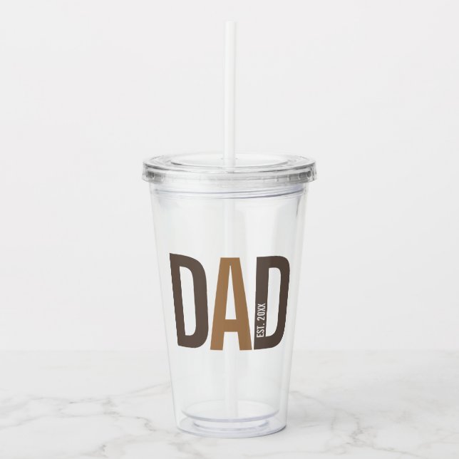 Modern Brown Personlig Pappa, etablerad Take Away Mugg (Framsida)