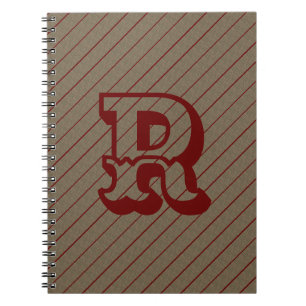 MODERN BROWN RED CUTE Spiral-fotbok - bärbar dator Anteckningsbok